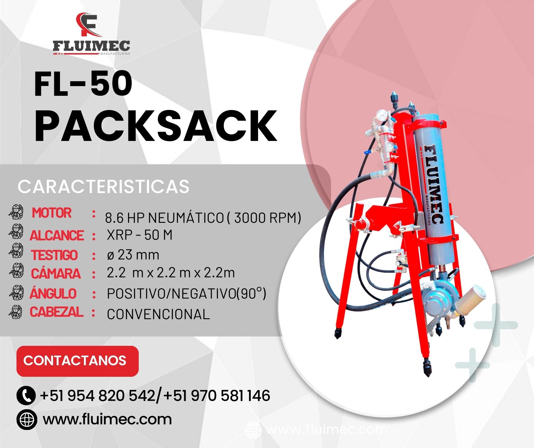 MAQUINA DE EXPLORACION Y EXTRACCION PACKSACK FL - 50 